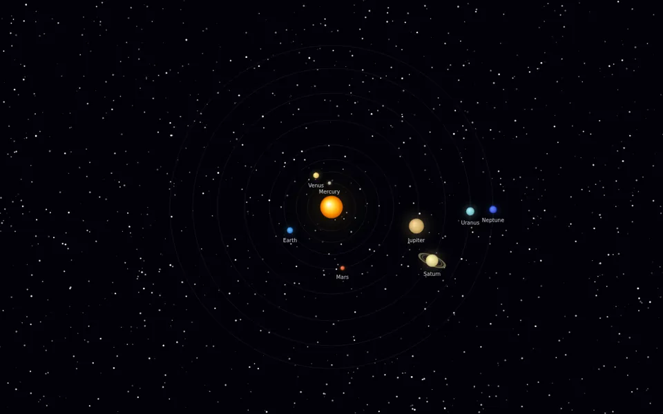 Screenshot of the solar system page Qwen3.6-35B-A3B (Q8) built