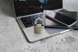 Smart Digital Device Equipment With Padlock On Lap 2024 07 18 01 49 32 Utc
