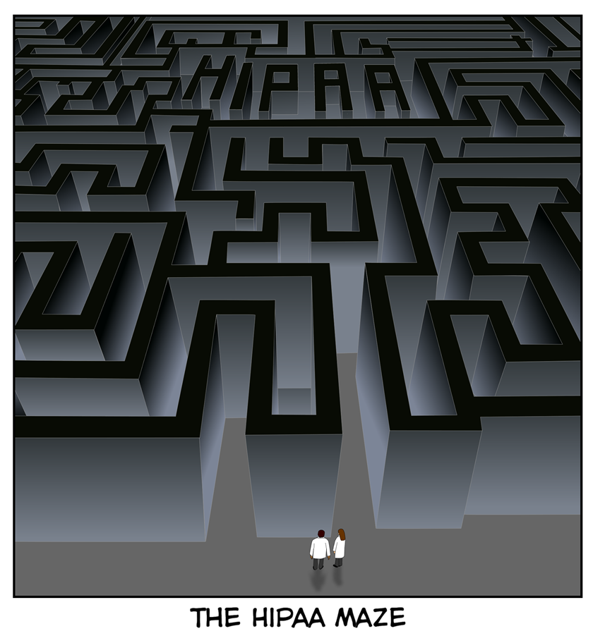 Part of security and compliance is the HIPAA maze.